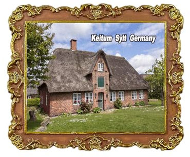 Keitum Sylt Deutschland Kühlschrankmagnet 3D Reise Souvenir Kühlschrank Dekoration Magnetaufkleber Handwerk Kollektion