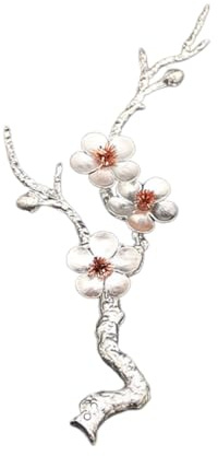 GOOHOCHY Quemador De Incienso Flor De Ciruelo Vintage, Aleación De Estaño, Mini Soporte para Varillas, Aromaterapia para Yoga y Meditación, Decoración De Escritorio