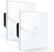 CNBINGO Touch Lichtschalter,Glas Lichtschalter Unterputz 1 Fach 2 Weg Wandschalter mit Glasrahmen 86mm Touch Schalter,Weiß,2 PCS