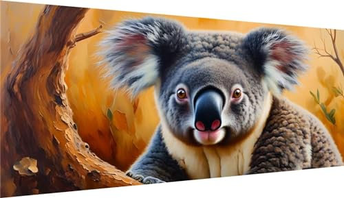 5D Koala Diamond Painting XXL 90x180cm, Diamant Painting Bilder Tier Diamond Painting Erwachsene Mosaikherstellung,Full Runden Steine Crystal Strass Stickerei Diamant kunst Set,Deko wohnzimmer WE-2423