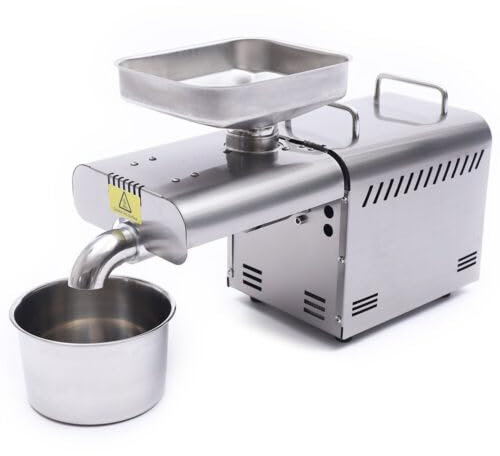 Edelstahl ÖLpresse ÖLmüHle Expeller Extraktion Maschine ÖL Automatische OIL Press Automatischer Maschinenpresser Kommerziell für größten Teil des Ölgehalts von mehr als 25% der Ölpflanzen 220V 750W