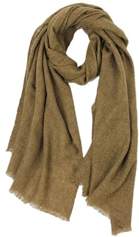 Fester Wollschal für Damen und Herren, olivgrün, One size