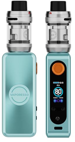 Vaporesso GEN SE Kit | 80W Vaporesso SE MAX Mod -Vape DL - 3ml Auto-Open Top iTank T Clearomizer Fit GTI Mesh Coil (Gti 0.2Ω/ 0.4Ω) E Cigarette Vaporizer No Nicotine No Liquid (Blu ghiaccio)