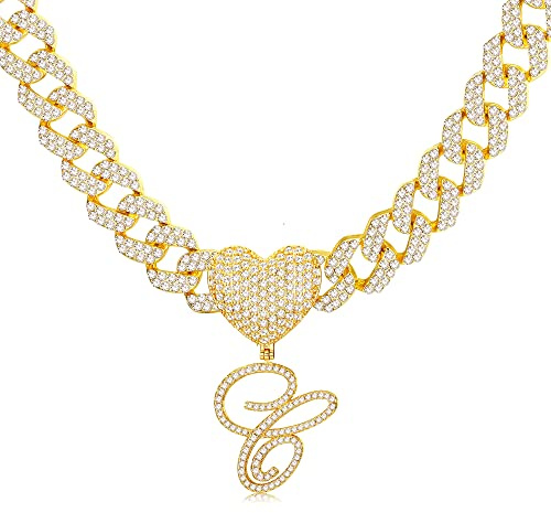 BodyBonita Kette Damen - 16 Karat Vergoldete Initialen C ketten Mehrlagige Halskette Damen Trendiger Wasserfester Necklace Women Personalisierte Halskette mit Initialen Anhänger Kette