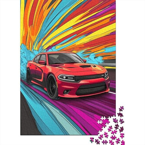 Racing Auto Puzzle 1000 Teile Puzzle Für Erwachsene Sports Auto Geschicklichkeitsspiel Für Die Ganze Familie Premium Quality Schöne Geschenkidee Kräftigen Farben 1000pcs (75x50cm)