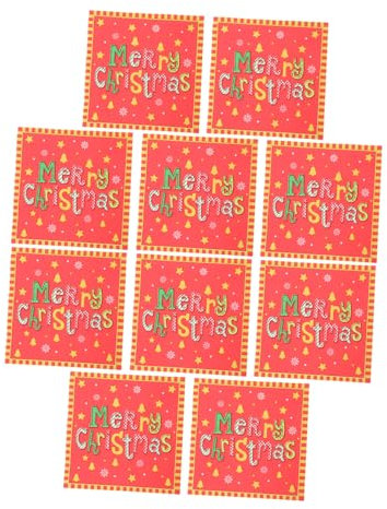 PRETYZOOM 1tasche Weihnachtsservietten mit Motiven Einweg Papierservietten für Küche und Restaurant Weihnachtstischdekorationen Dinnerservietten