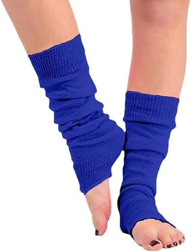 COSHAL® Calentadores de pierna para mujer estilo años 80, para adolescentes, elegantes para fiesta de disfraces, baile. Calentadores de pierna elegantes para mujer - Accesorio de calentadores de