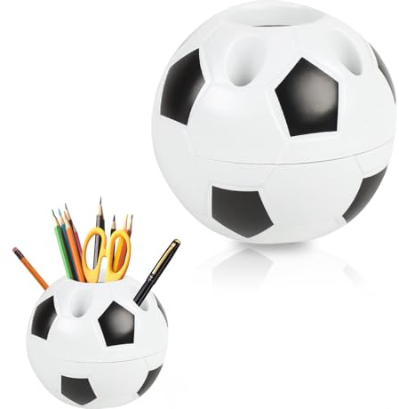 GUOYOU Stifteköcher Stiftehalter im Fußball-Stil für Schüler mit 6 Löchern | Tisch Organizeraus Kunststoff Stifte Organizer für Büro Zuhause Schule Perfektes Einschulung Geschenk und Geburtstag