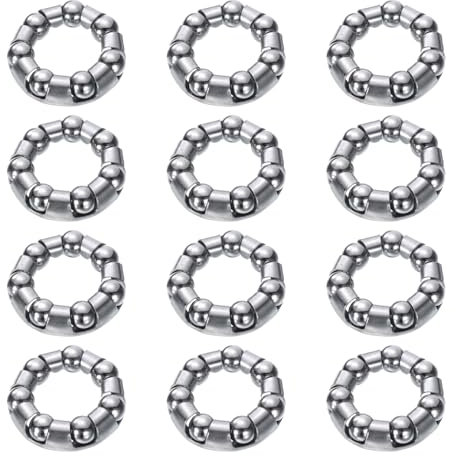 QUARKZMAN Cuscinetto a Sfere per Pedivella della Bicicletta 1/5Pollice (6mm) x 7 Sfere,12pz Sostituzione Cuscinetti a Sfere per Cuscinetti Inferiori da Mountain Telaio Bicicletta Riparazione