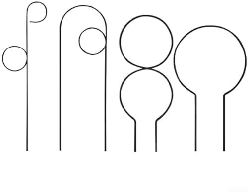 Volakebeing Lot de 4 supports créatifs pour plantes grimpantes en pot - Treillis en métal pour intérieur et extérieur - Supports pour plantes grimpantes de jardin - Pour roses, pothos et jasmin