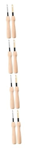Uonlytech 4pièces Aiguilles à Broder De Poinçons Pour Broderie Diy Aiguilles à Punch Pour Textile Cuivre Acier Inoxydable