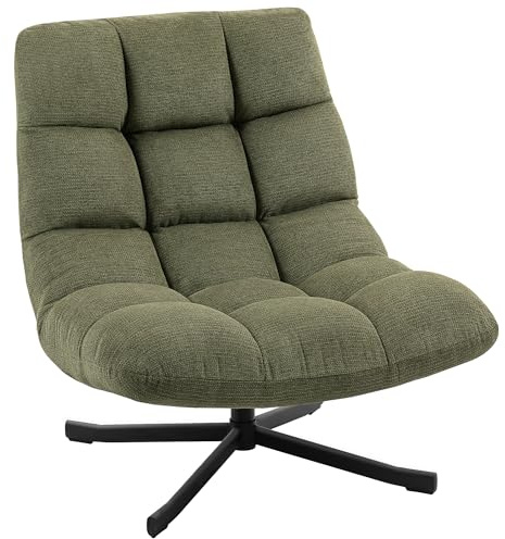HOMCOM Sessel Drehbar Loungesessel mit Breiter Sitzfläche Grün