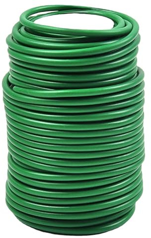 FACAIIO Plant Twine Green 2.5mm x 10m, 3mm x 10m, 3.5mm x 8m Soft Flexible Rubber-Coated Garden Support Wire Cable Tie for All Plants, Trees, Vines, Vegetables
