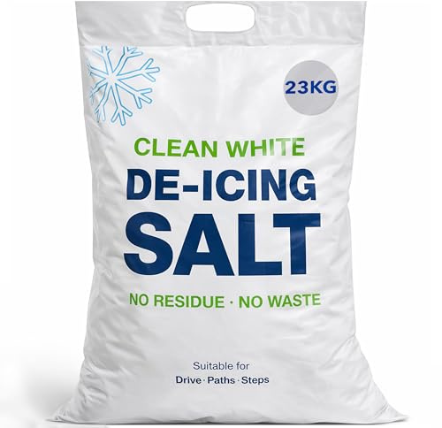 Homatz White Rock Salt Grit 10kg | De-Icing Salt for Ice & Snow | Suitable for Roads, Paths, Driveways & Pavements | Winter Deicer (10, Kilograms)
