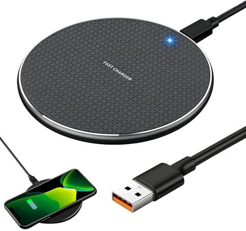 Cargador Inalámbrico 35W Ultra Rápido – Base de Carga por Inducción Tipo A – Compatible para Phone 16/15/14/13/12, para Galaxy S25/S24/S23/S22/S21, para Auriculares Bluetooth – Diseño Ultradelgado