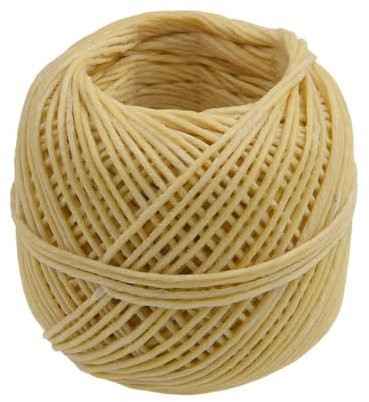 Kare & Kind Organic Hemp Wick Line - 100% Natural Hemp - Edible Grade Beeswax - 200 Ft Spool (1.0 mm) - No Cotton, No Lead - Perfect Alternative to Butane Cigarette Lighters and Phosphor Matches