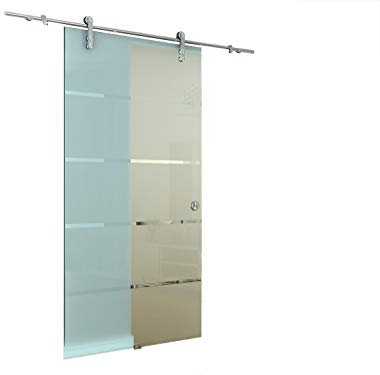 Glaszentrum Hagen - 775x2050mm, Variation A01 - Glasschiebetür Schiebetür Glastür Zimmertür - Satiniert