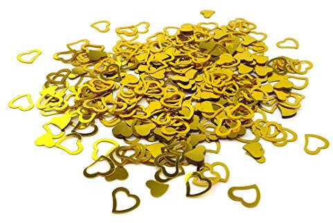 Sepkina Herzen Herzchen Herze Love Hochzeit Tischdeko Streudeko Konfetti (Gold, 200)