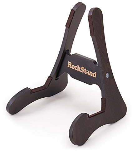 RockStand Wood A-Frame Stand - for Electric Guitar & Bass - Rustic Oak Finish
