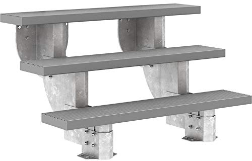 DOLLE Außentreppe Gardenstep 3 Stufen Höhe 55,5-67,5 cm Stufen Trimax® 120m Grau