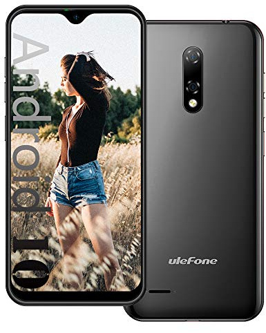 Ulefone Note 8P, Android 10 Smartphone ohne Vertrag Günstig, 5,5’’ Wassertropfen-Bildschirm 4G LTE Handy, 2GB+16GB, DUAL SIM + SD (3 Kartensteckplätze), Gesichtsentsperrung, 8MP+2MP+5MP, GPS Schwarz