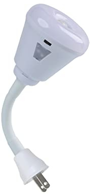 eyesfon Plug in Motion Sensor Night Light, LED Infrared Sensor Light 6W Light AC 85-265V PIR Infrared Sensor Motion Detector Light Bulb Lamp (White Light, US Plug)