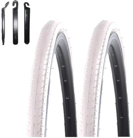 2 x Kenda 28 Kontender K-196 Rennradreifen in Weiß 26-622 (28 x 1,10) inkl. maxxi4you Reifenheber