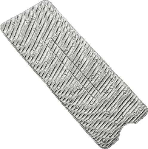 Webos Weiche Badewannenmatte, rutschfest: Duschmatte aus Memory-Schaum mit Saugnäpfen für das Badezimmer, 101,6 x 40,6 cm, Hellgrau