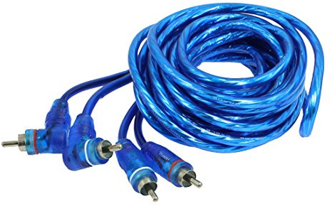 Ruilogod 2 Terminal AV4.5M Audio Extension AV Câble vidéo mâle à mâle Cordon Bleu