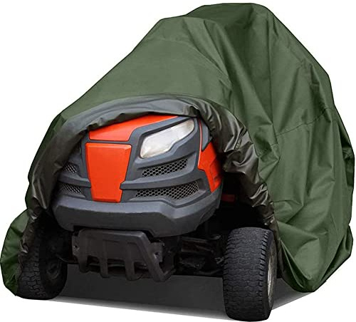 BYNYXI Cubierta de Cortadora de Césped, Cubierta de Cortacésped de Oxford 210d Impermeable Funda Protectora Anti-UV para Cortadora de Césped, Tractor de Jardín, Negro, 177 * 110 * 110CM
