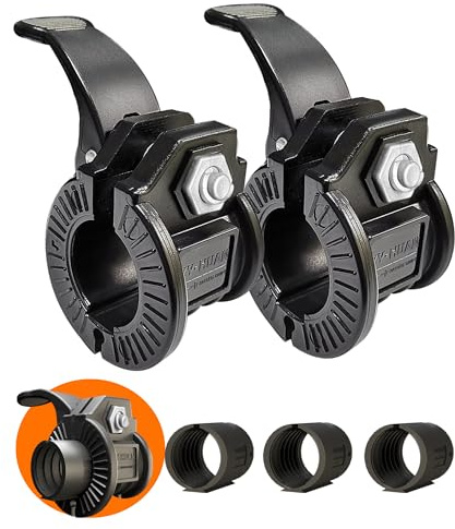 ZY-HUAN Langhantel-Klemmen, 2,5 cm, 2-in-1, verstellbare Nylon-Langhantel-Clips, 24 mm, 25 mm, Schnellverschluss-Gewichts-Clips, ideal für Crossfit, Gewichtheben, Profi-Training