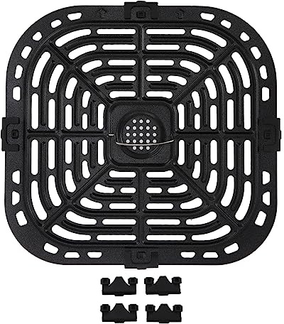 Brrnoo Parachoques de Goma para Freidora de Aire, Accesorios para Freidora de Aire para Gourmia, Placa de Parrilla de Repuesto, Parrilla, Sartén, para Frutas y Verduras,