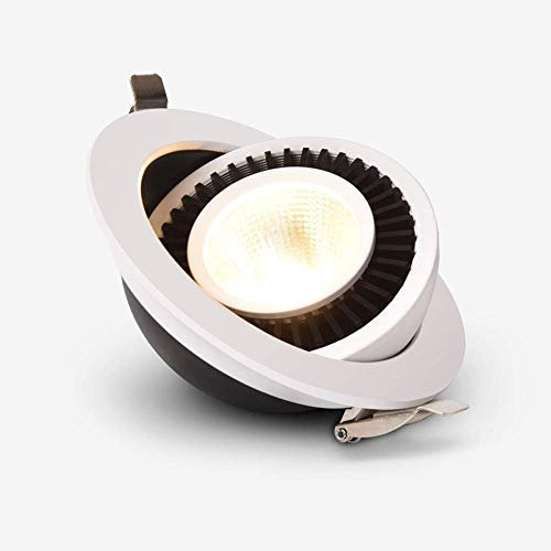 5W angle réglable downlight rond plafonnier projecteur led encastré commercial commercial plafonnier rotatif maison encastré en aluminium projecteur Lumières extérieures ( Color : Natural Light )