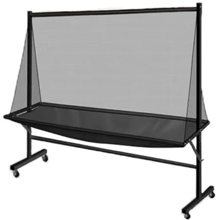 Rollbares Tischtennis-Roboter-Fangnetz, Trainingsgerät für Erwachsene und Kinder für Multi-Ball-Übungen, Ping-Pong-Recycling-Fängerausrüstung für das Aufschlagtraining im Innen- und Außenbereich, Meta