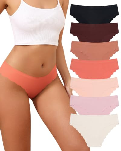 Levao Culotte sans Couture Femme Invisible Slip sous-Vêtements Lot de 7 | Sexy Extensible Confortables Hipster Bikini,Bresilien Culottes et Slips,Taille Basse Stretch Lingerie,Multiple S-XL