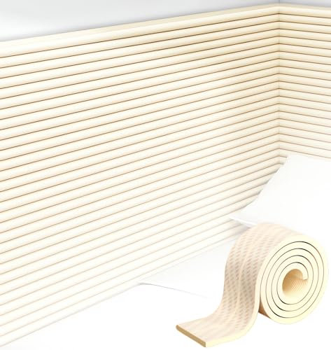 Kantenschutz Schaumstoff Selbstklebend, 1cm Dick Anti-kollision Wandpaneele Gepolstert, Polsterpaneel Wand für Kantenschutz Garage Schreibtischecke Wandecke Kantenschutzprofil ( Color : White , Size :