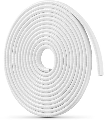 Protector de Puerta de Coche U Forma Coche Puerta Sello Protección de Borde Anti Choques Traje para la mayoría del Coche Blanco 10M