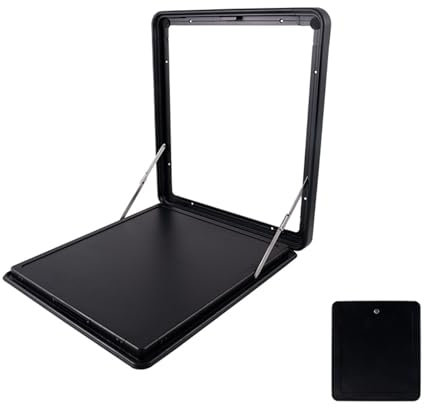 YLLSMGS Tisch Wohnmobil Wandtisch, Klappbarer Außentisch, Abschließbarer Wandtisch, Klapptisch für Wohnmobile, Esstisch(Color:Black,Size:40 * 45cm(16 * 18in))