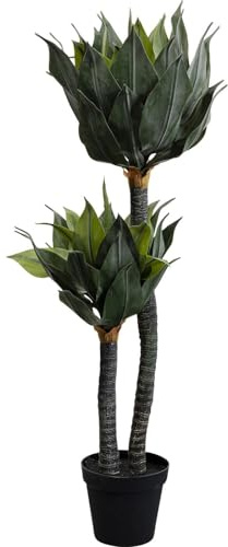 Kare Design Deko Pflanze Agave, Grün, Allergikafreundlich, Pflegeleicht, Keine Pollen oder Schimmelbildung, Deko Objekt fürs Wohnzimmer, Große Künstliche Pflanze, mit Topf, 120x75x55 cm (H/B/T)