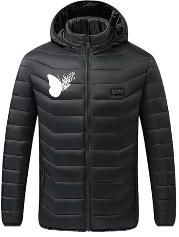 HAOLEI Beheizbare Jacke Herren Warme Dicke, Sale Unisex Winter Zone 21 Vier-Steuerung USB Smart Konstante Temperatur Elektrische Heizkleidung Beheizte Jacke Baumwollkleidung Winterjacke Warme Dicke