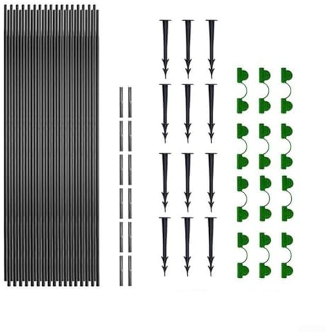 Jonikuper Lot de 2 tunnels flexibles pour parterres surélevés, système de protection des plantes de serre avec tiges en fibre de verre, connecteurs en acier galvanisé