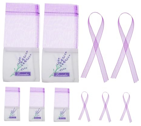 NIYANGLE 5 Stück Leere Lavendelsäckchen für Raumduft und Schubladenorganisation Organza-blumen Netzsäckchen mit Kordelzugverschluss Kleine Stoffbeutel für Getrocknete Blumen und Kräuter