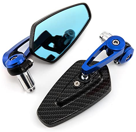 APEBAZY Universal Motorrad Spiegel 360° Drehbarer Aluminium Lenkerendenspiegel motorrad rückspiegel Kompatibel mit Quad Scooter ATV