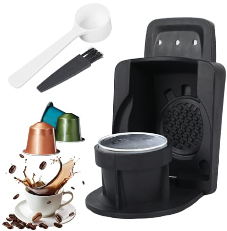 Coffee Pods Adapter for Dolce Gusto Reusable Coffee Pods Coffee Capsule Converter Holder for Ns Original Capsules Coffee Accessory(1spoon+1brush)