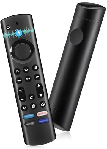 Ersatz-Sprachfernbedienung kompatibel mit Smart TV Stick (Lite & 4K & 4K Max 2° Gen), Fir-es TV Cube(2nd und 3rd Gen), Smart TV Omni Series mit Sprachfunktion und 4 Abkürzungsschlüsse