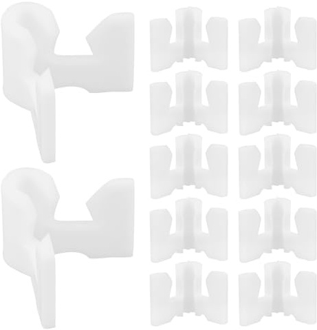 HOODANCOS Shoe Rack Replacement Brackets DIY Organization Plastic 40pcs White for with Pipe Connector Fittings and Secure Support, Wire Shelf Adapter Hardware Suitable for Cabinet, Closet