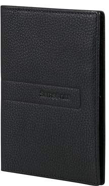 Samsonite TA Revolution - Porta passaporto in pelle – Protezione RFID, Custodia in vera pelle con 3 tasche per carte di credito, Aletta di sicurezza per passaporto, Accessorio da viaggio, Nero