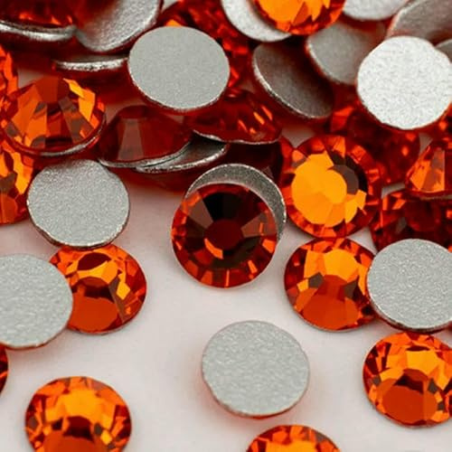 Piedras de cristal SS4-SS30 con purpurina y parte trasera plana para decoración de uñas, manualidades y bricolaje - 011 Jacinto - SS4-1440 piezas
