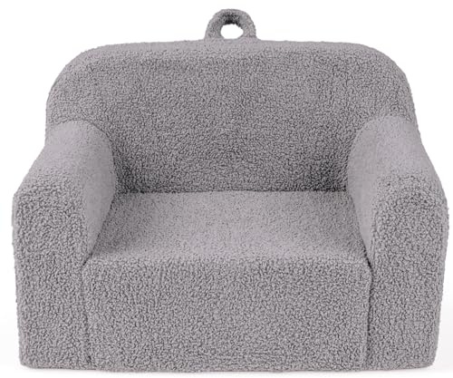 COSTWAY Divano per Bambini Imbottita, Poltroncina Portatile con Maniglia, Base Antiscivolo e Rivestimento Rimovibile, Sedia da Lettura per Bambini 3+ Anni per Cameretta, Soggiorno e Sala Giochi
