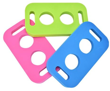 3 Stück Eva-Schwimmnudel-Verbindungsstück mit 2 Querlöchern, bunter Nudelaufbau für Schwimmanfänger (Rosa + Grün + Blau), Pool-Verbindung